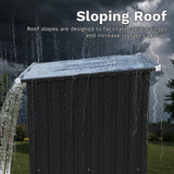 Devoko 3x3 FT Outdoor Storage Shed, Small Garden Tool Shed with Single Lockable Door, Metal Tool Storage Shed with Sloping Roof, Outside Shed for Backyard Patio Lawn, Black Devoko