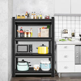 SUPPNEED 1400LBS Garage Storage Shelves Heavy Duty, 35" W x 16" D x 66" H,4-Tier Garage Shelving Heavy Duty, Industrial Metal Shelving Units for Basement,Fish Tank,Black SUPPNEED