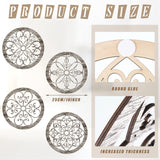 Yulejo 4 Pcs Thicken Rustic Wall Decor Farmhouse Wall Art Wooden Hollow Carved Design Decor Rustic Round Wall Art for Living Room Bedroom Hallway Decor Kitchen Wall (Retro White,9.8 x 9.8 Inch) Yulejo