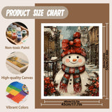 XTCIXAL Christmas Paint by Numbers Kit for Adults, Snowman Paint by Number for Adults, Beginners Acrylic Canvas Painting Kits for Home Wall Decor 16x20 Inch XTCIXAL
