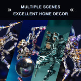 Mostarle Crystal Lamp Jumping Spider 3D Metal Puzzle, Arcynix DIY Model Kit Sci-Fi Mechanical Spider Steampunk Decor, Creative Gift & Futuristic Home Décor for Adults & Teens Arcynix