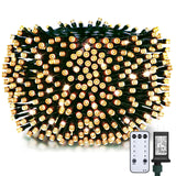 Minetom 328 Ft 1000 LED Christmas Tree Lights Outdoor Indoor String Lights with 8 Modes Waterproof Twinkle Xmas Light with Remote, Plug in Rice Lights for Tree Room Yards Patio Christmas Decorations Minetom