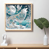 5D Wolf Special Shape Diamond Art Kits for Adults, DIY Small Crystal Rhinestones Diamond Painting, Premium Gem Art Paint with Diamonds for Home Wall Decor Paintcolor