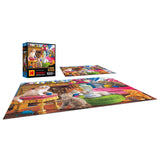 RoseArt - Kodak Cork - Kittens by The Fireplace - 1000 Piece Jigsaw Puzzle for Adults RoseArt