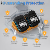 LILEIPOWER 2Pack 20V 6.0Ah Battery Replacement for Dewalt 20V Max Battery and DCB102 Charger Combo Compatible with Flexvolt 20V/60V Battery DCB206 DCD/DCF/DCG/DCS Cordless Power Tools LILEIPOWER