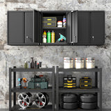 GREATMEET Metal Wall Cabinet, Wall Mounted Storage Cabinet for Garage Storage, Floating Cabinet with Doors and Adjustable Shelf, Steel Cabinet with Lock for Utility Room,Garage GREATMEET