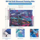 CEOVR Sports Car Diamond Art Kits for Adults, Car 5D DIY Full Drill Diamond Painting Dots Gem Art, Adult Crafts Kits Arts and Crafts, Wall Decor for Home Office 12x16inch CEOVR