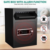YITAHOME Safe with Drop Slot, 2.5 Cubic Feet Depository Drop Safes with Electronic Code Lock, Drop Safe for Business with Fireproof Document Bag, Deposit Cash Drop Box for Home Office Hotel YITAHOME