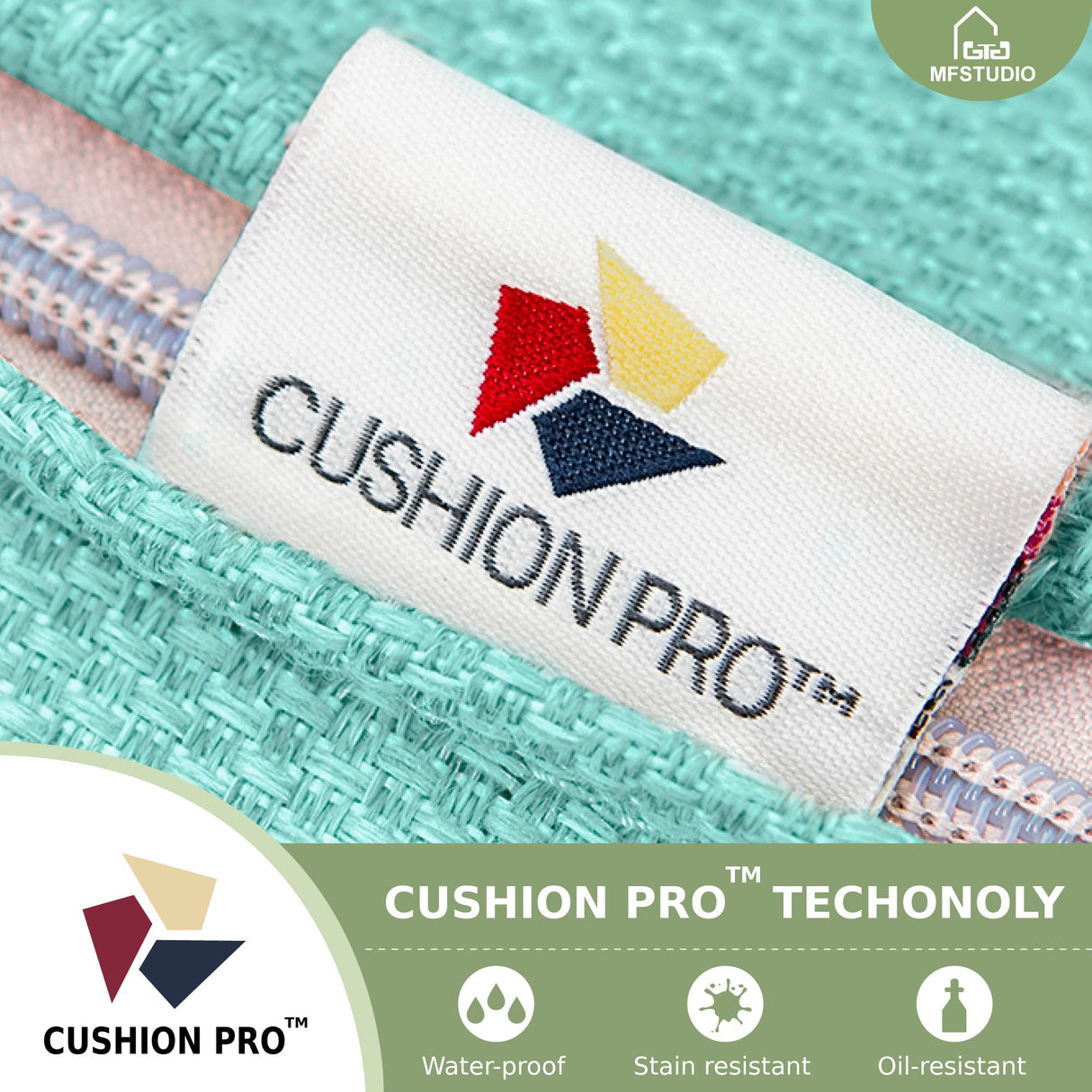 MFSTUDIO 9 Piece Extra Large Wicker Patio Furniture Set with 56" Fire Pit Table, All-Weather Rattan Sectional Sofa Patio Conversation Set with 50000 BTU CSA Approved Fire Pit & Aqua Blue Cushion MFSTUDIO