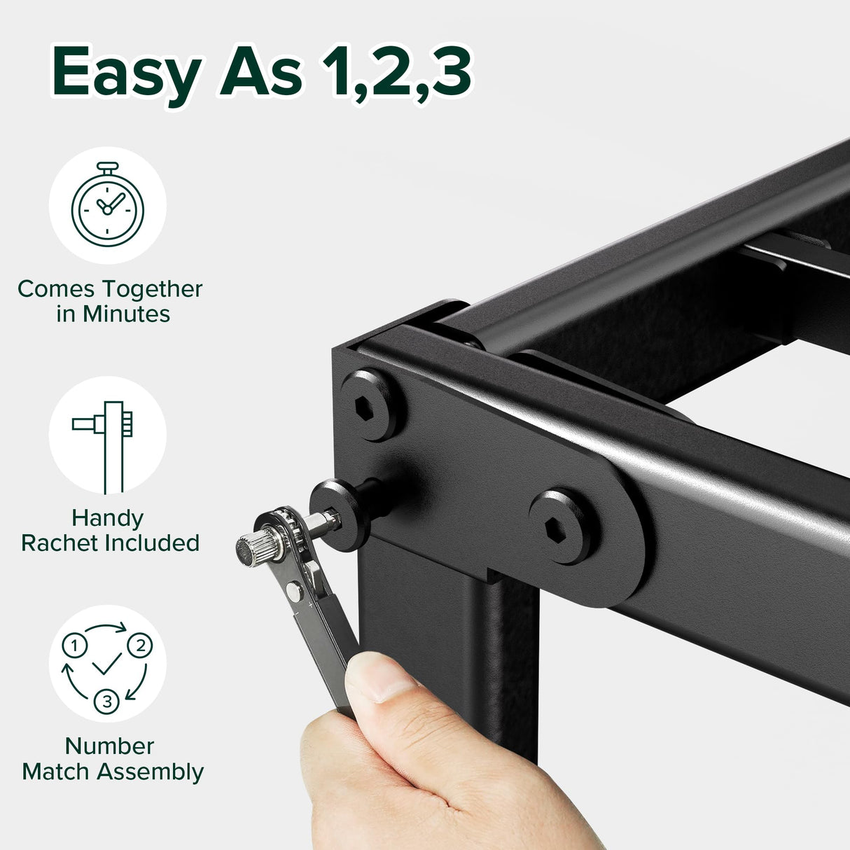 Zinus Yelena 14 Inch Metal Platform Bed Frame, Steel Slat Support, No Box Spring Needed, Eco Friendly WonderBox(TM) Packaging, Easy Assembly, Black, Queen Zinus