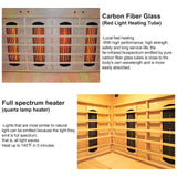 iDOTODO 3Pcs Full Far Infrared Carbon Fiber Glass Red Light Heater Tube, Infrared Sauna Heater Tube Sauna Accessories, 110V Heater, Infrared Suana Heating Tube for Wooden Indoor/Outdoor Sauna (110V) iDOTODO