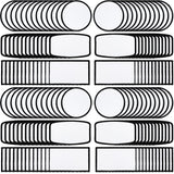 150 Pcs DIY Sublimation Patches Blank Iron on Patches Round Rectangle Blank Fabric Patches for Clothes Hat Shoes Bags Repair, 3 Shape Skyebed