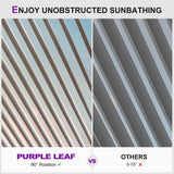 PURPLE LEAF Louvered Pergola 10' × 15', Aluminum Outdoor Hardtop Pergola with Adjustable Retractable Louvre Roof for Deck, Garden Backyard PURPLE LEAF