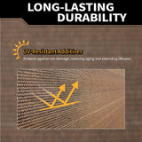 90% Garden Shade Cloth,5' x 15' Heavy Duty Mesh Tarp with Grommets, Garden Privacy Fence Screen, Shade Canopy for Patio, Outdoor Sun Shades for Backyard, Mocha/Black MVPNET