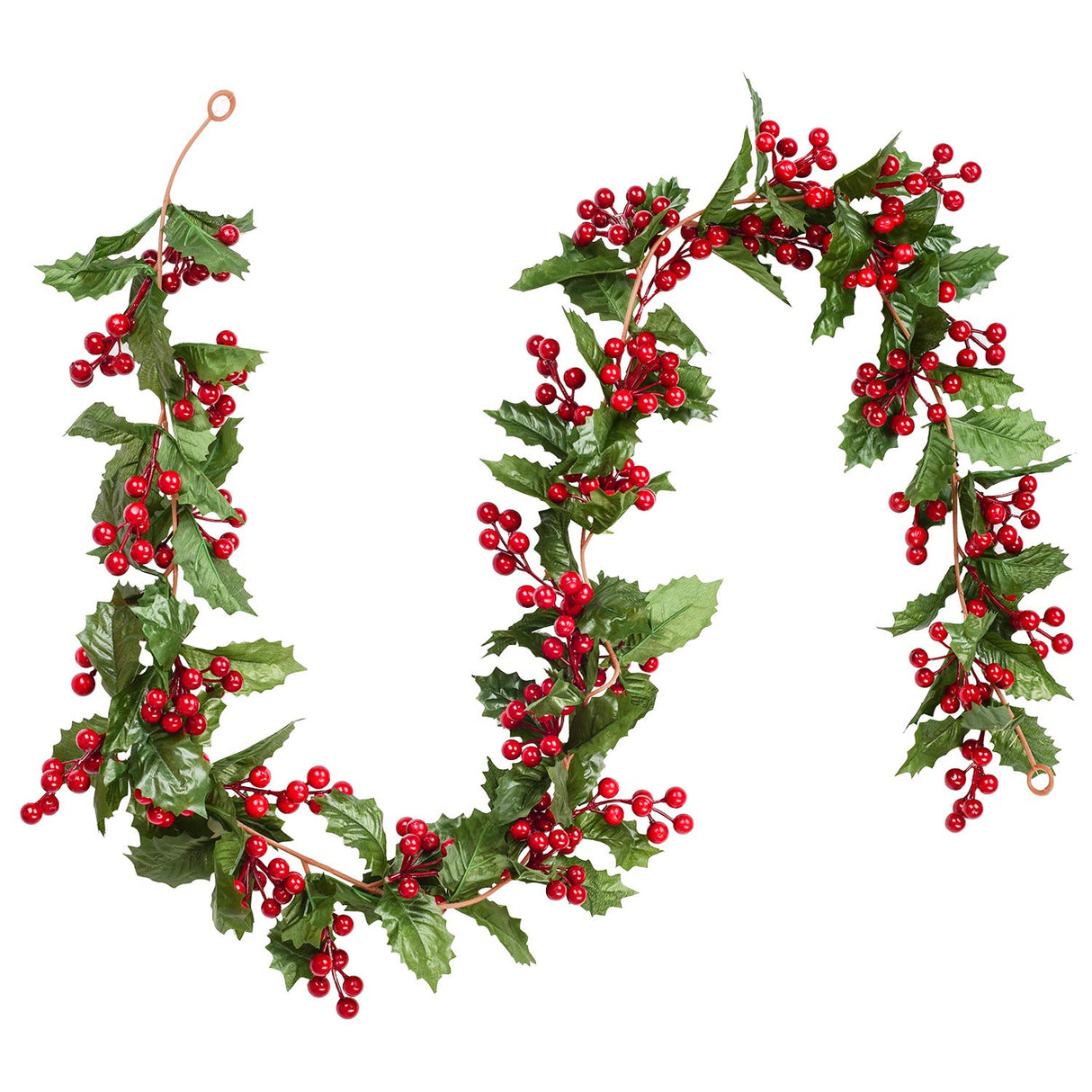 DearHouse 6FT Red Berry Christmas Garland, Flexible Artificial Berry Garland for Indoor Outdoor Home Fireplace Decoration for Winter Christmas Holiday New Year Decor DearHouse