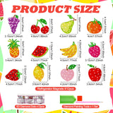 Copkim 12 Pcs Diamond Art Painting Magnets, Fruit Fridge Magnetic Diamond Art Painting Kits Fridge Sticker Magnet for Craft Photos Notes Home Office Decorations Copkim
