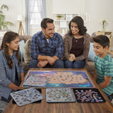 Lavievert Jigsaw Puzzle Board with 6 Sorting Trays, Lightweight Portable Felt Puzzle Mat Puzzle Storage Puzzle Saver for Up to 1000 Pieces - Khaki LAVIEVERT