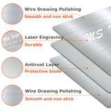 Pro Dough Pastry Scraper/Cutter/Chopper Stainless Steel Mirror Polished with Measuring Scale Multipurpose- Cake, Pizza Cutter - Pastry Bread Separator Scale Knife (1) MS WGO