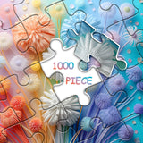 Flower Puzzles for Adults 1000 Pieces, Impossible Floral Puzzles, Colorful Rainbow Gradient Puzzle Hard，Challenging Spring Jigsaw Puzzles 1000 Pieces PICKFORU