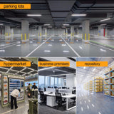 ONLYLUX 8ft LED Shop Light - 90W 12000lm 5000K, 8 Foot Led Shop Light Fixture, V Shape Bulbs for Garage, 8 ft Led Lights, Plug and Play (10 Pack) ONLYLUX