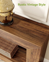 LITTLE TREE 47 Inches Console Table, Sofa Table with Storage, Modern Entryway Table for Hallway, Narrow Long Sofa Entryway Table for Living Room, Brown LITTLE TREE