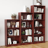 Farini Bookcase Freestanding 5 Shelf Wood Bookshelf Adjustable Shelves for Home Office,5 Layer, Mahogany Farini