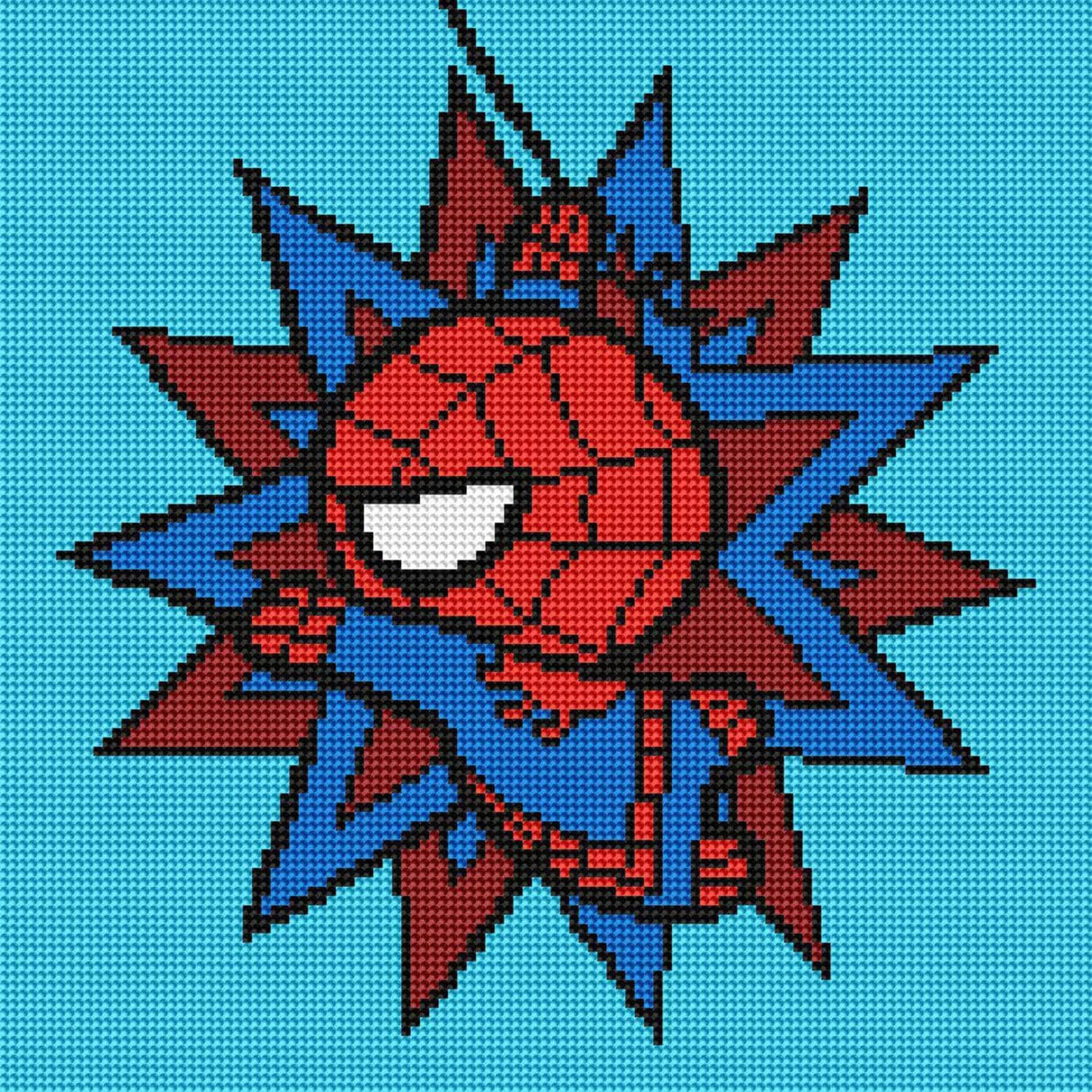 DIAMOND ART CLUB Spider-Man Canvas Diamond Painting Kit, Superhero Diamond Canvas, Round 5D Diamond Art for Adults and All Ages, 13" x 13" (32.8 x 32.8 cm) DIAMOND ART CLUB