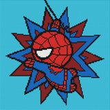 DIAMOND ART CLUB Spider-Man Canvas Diamond Painting Kit, Superhero Diamond Canvas, Round 5D Diamond Art for Adults and All Ages, 13" x 13" (32.8 x 32.8 cm) DIAMOND ART CLUB