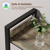 Rolanstar Bookshelf 5 Tiers, Triple Bookcase with Open Display Shelves, Industrial Wide Bookshelf with Metal Frame for Living Room, Office, Grey Rolanstar