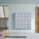 Reegangfa 4 Doors Metal Locker Locking Storage Lockers for Employees, 66" H Home Office Gym Cabinet Steel Wardrobe, for Office Home School Staff Assembly Required Reegangfa