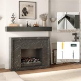 Heimlove Fireplace Mantel 60 Inch,Floating Fireplace Mantel Wood Shelf,Wall Mounted Rustic Wood Display Shelf for Home Decor,Rustic Traditional,Farmhouse Fireplace Mantel Shelves | 60"x 8"x 6" Heimlove