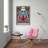 DFPSCLLA Skull Diamond Painting Kits for Adults- Broken Heart Skull Diamond Art Kits, 5D Diamond Painting Lightning, DIY Full Drill Diamond Painting Gem Art and Crafts 12x16inch DFPSCLLA