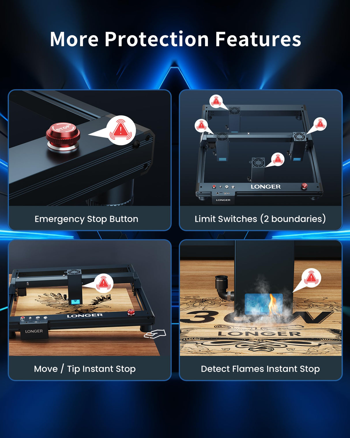 Diode Laser Engraver with Automatic Air Assist for Engraver on Glass Cup Rings, 24mw Laser Cutter for Cutting 25 mnBoards, Suitable for Wood and Metal, Paper, Acrylic, Glass, Leather ALLADINBOX