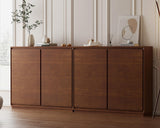 LKTART Mid Century Modern Sideboard Buffet Cabinet, Narrow Walnut Sideboard,Wood Storage Cabinet Credenza with 2 Doors for Living Room, Kitchen, Entryway, Hallway(9.25" D*39" L) LKTART