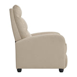 KISLOT Recliner Chair for Adults Push Back Armchair Home Theater Seating with Lumbar Support Single Sofa for Living Room,Beige(Fabric) KISLOT