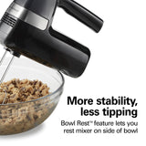 Hamilton Beach Electric Hand Mixer, 6 Speeds + Stir Button, 300 Watts of Peak Power for Powerful Mixing, Includes Whisk and Storage Clip, Black (62628) Hamilton Beach