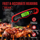 AWLKIM Digital Meat Thermometer for Cooking - Waterproof Kitchen Thermometer with Backlight and Hold, Fast Instant Read Food Thermometer, Candy Making, Outside Grill, Stocking Stuffers for Adult Men AWLKIM
