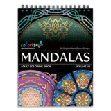 ColorIt Mandalas Volume VII Spiral Bound Adult Coloring Book with 50 Mandala Patterns for Relaxation and Stress Relief - Includes Perforated Pages, Thick Paper, Hardback Covers, and Blotter Page ColorIt