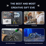 Mostarle Crystal Lamp Jumping Spider 3D Metal Puzzle, Arcynix DIY Model Kit Sci-Fi Mechanical Spider Steampunk Decor, Creative Gift & Futuristic Home Décor for Adults & Teens Arcynix