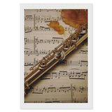 GHENBLT Flute Music 5D Diamond Painting Kits for Adults Beginners Large Round Diamond Art Painting DIY Full Drill Diamond Dots Wall Paintings Gem Art for Gift Home Wall Decor 8"x12" GHENBLT