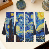 NUFTVI 4 PCS Diamond Art Bookmarks Van Gogh Starry Night, DIY Acrylic Diamond Painting Bookmarks Kits for Adult Reader and Crafts Lovers NUFTVI