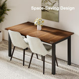 Feonase 63" Extendable Dining Table, Modern Farmhouse Dining Room Table for 4-8, Wooden Kitchen Table for Small Space, Dining Room, Home Office, Living Room Furniture, Walnut Feonase