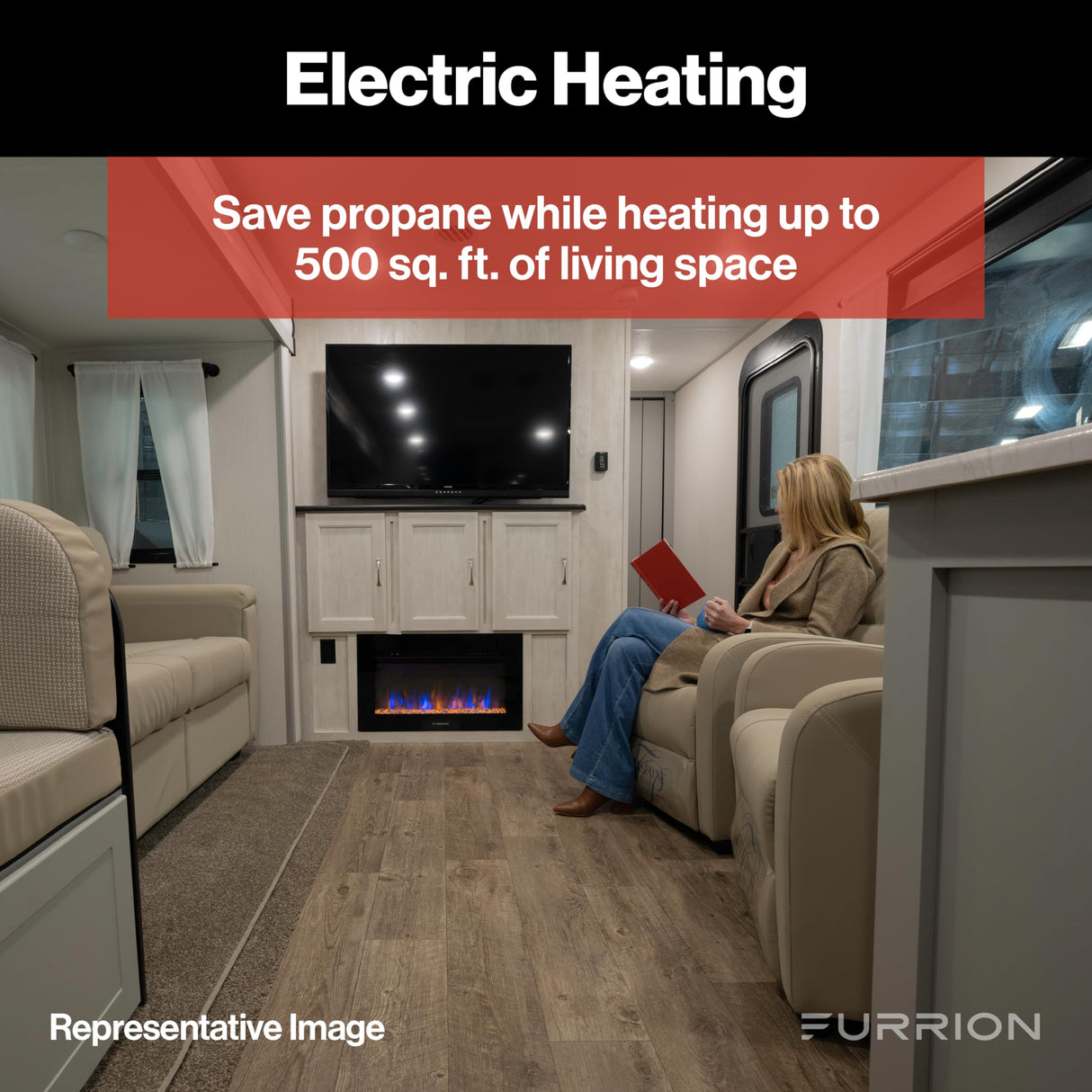 Furrion 30" Electric Fireplace for RV-FF30SW15A-BL Furrion
