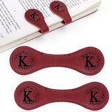 2PCS Magnetic Bookmarks, Magnetic Leather Bookmark with Initial, Double-Sided Magnetic Bookmarks for Women, Bookmark Clip Gift for Book Lover Readers Men Women Teachers Students, Book Accessories (K) Mity rain