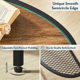 SAYGOER Console Table 2 Tier Narrow Entryway Table with Storage Half Moon Sofa Couch Table Mid Century Modern Small Entry Way Tables, Easy Assembly, Dark Walnut Top SAYGOER