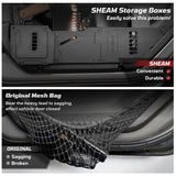 SHEAM Metal Front Door Pocket Storage Box Compatible with 2018-2025 Jeep Wrangler JL 2/4 Door 4XE Gladiator JT, Car Side Insert Organizer Box Interior Accessories Replaces Weak Saggy Net -2PCS SHEAM