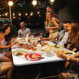 Plastic Development Group Plastic Banquet 6 Ft Indoor Outdoor Folding Table, Black Peakform