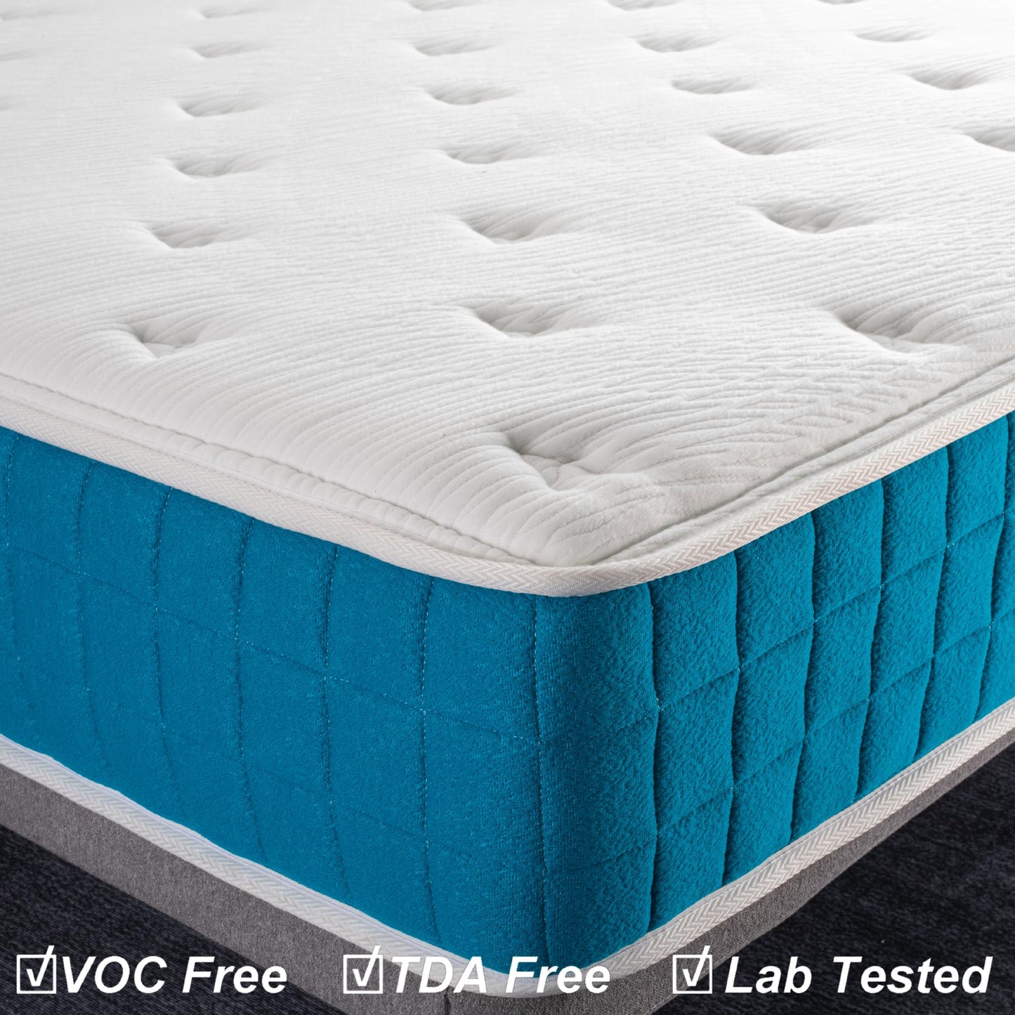 Planet Sleepings 10 Inch California King Hybrid Mattress Bed in a Box, Medium Firm Gel Memory Foam Mattress with Individually Wrapped Pocket Coils Innerspring for Motion Isolation