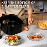 ZYER Round Glass Casserole Dish Set, Glass Casseroles Cookware with Glass Lid, Glass Casserole Dish With Lid(Set of 3-1L+1.4L+1.7L) ZYER