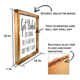 Get Naked Sign For Bathroom Decor Wall 12x12 Inch - Rustic Bathroom Get Naked Just Kidding This is a Half Bath, Bathroom Signs Decor Farmhouse MAINEVENT